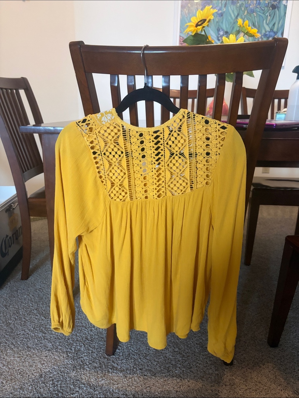 XS Mossimo Supply Co. Mustard Yellow Blouse - Picture 2 of 9
